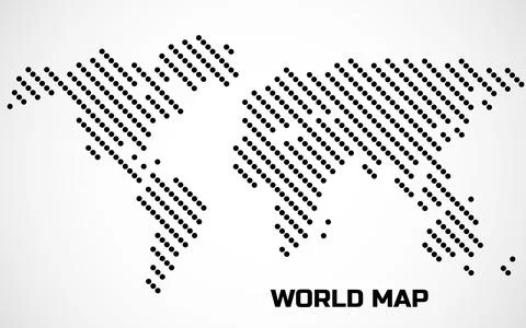 Abstract world map of dots. Vector illustration Stock Illustration