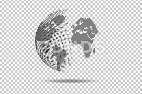 Abstract World map Global network connection.circle point. Vector illustratio Stock Illustrationen