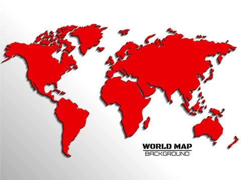 Abstract world map with gray gradient. Map of paper. Vector illustration Stock Illustration