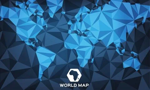Abstract world map Stock Illustration