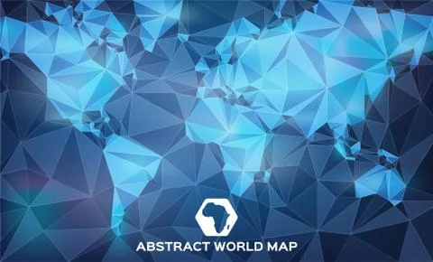 Abstract world map Stock Illustration