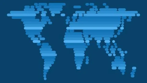Abstract world map. landscape in blue tones イラスト素材