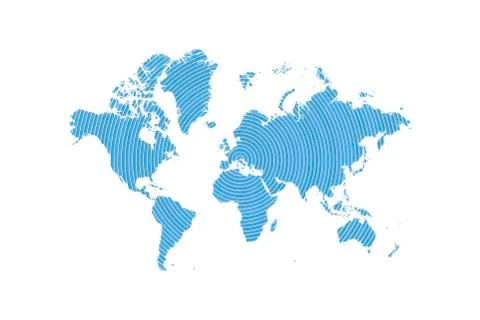 Abstract World Map in motion. Flat vector illustration EPS 10 Stock Illustration