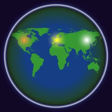 Abstract World Map Vector Stock Illustration