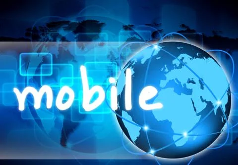 Abstract the world mobile 库存插图