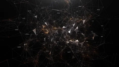 Abstract world of nanotechnologies in the form of plexus Stock Footage 77192083