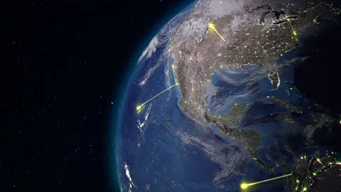 Abstract of world network, internet and global connection concept Stock Footage 83691315