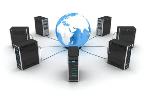 Abstract World server Stockillustratie