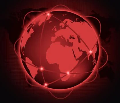 Abstract the world technology 库存插图