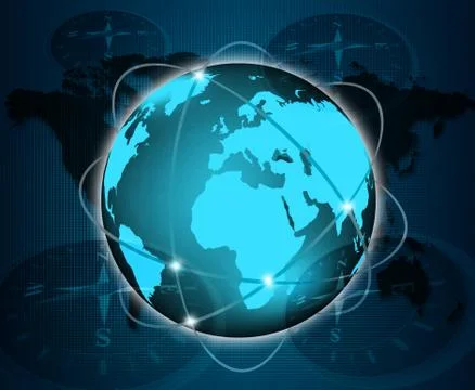 Abstract the world technology 库存插图