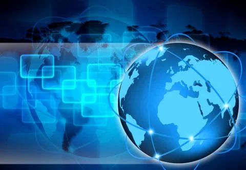 Abstract the world technology 库存插图
