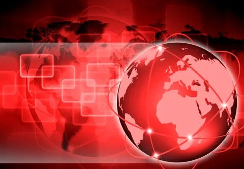 Abstract the world technology 库存插图