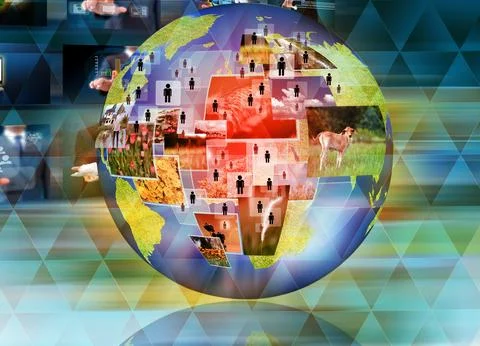 Abstract the world technology 스톡 사진