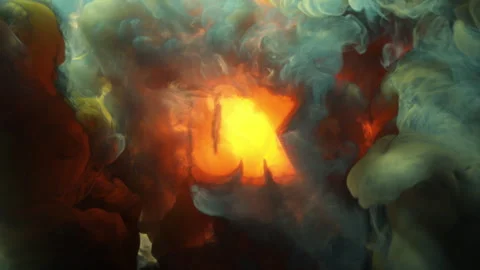 Abstract writing using thick smoke "UK" Stock Footage 306184459