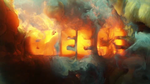 Abstract writing using thick smoke "Greece" Stock Footage 306184574