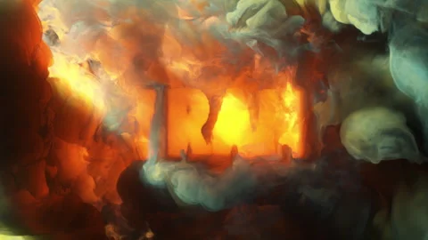 Abstract writing using thick smoke "Iran" Stock Footage 306184760