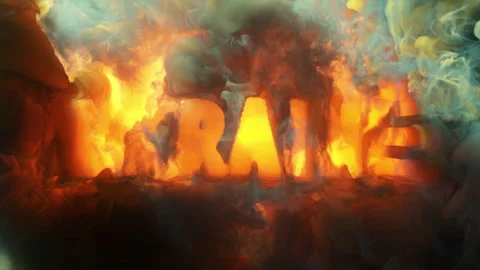 Abstract writing using thick smoke "Ukraine" Video stock 306184824