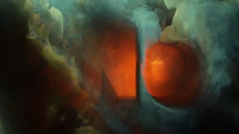 Abstract writing using thick smoke "no" Stock-Footage 306185215