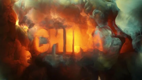 Abstract writing using thick smoke "China" Stock Footage 306185299