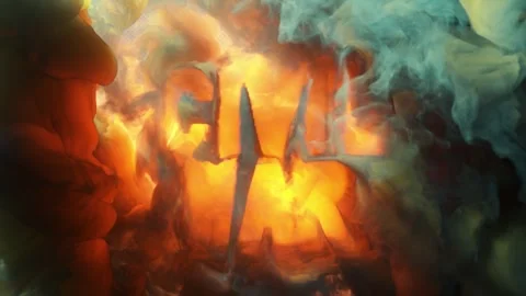 Abstract writing using thick smoke "civil war" Stock Footage 306185331