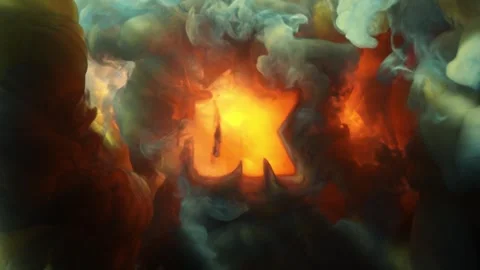 Abstract writing using thick smoke "UNITED KINGDOM" Stock Footage 306185401