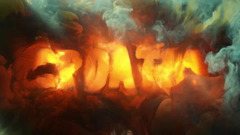 Abstract writing using thick smoke Stock Footage 306185735
