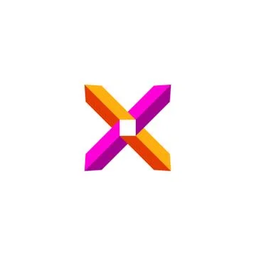 Abstract x letter Illustrazione stock