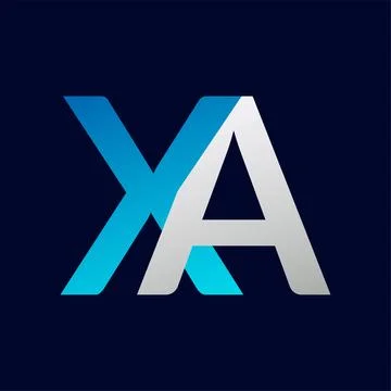 Abstract XA letter logo design template. Vector Logo Illustration. Stock Illustration