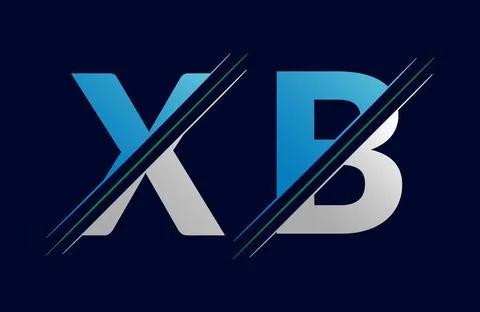 Abstract xb letter logo design template. Vector Logo Illustration. Stock Illustration