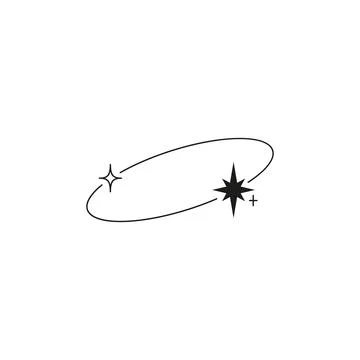 Abstract Y2k geometric shape, oval black frame with glitter. イラスト素材