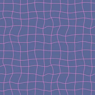 Abstract Y2K seamless pattern. Distorted grid retro 2000s style background. Stock Illustration