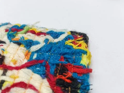 Abstract Yarn Composition on Textile Surface. Stock Photos