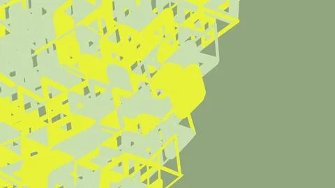 Abstract yellow 3d geometric cube structure pattern イラスト素材
