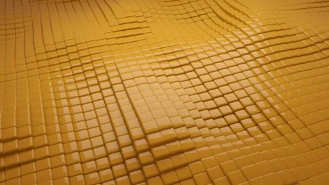 Abstract Yellow 3D Tile Waves Creating a Dynamic Optical Illusion Pattern 스톡 동영상 341926212