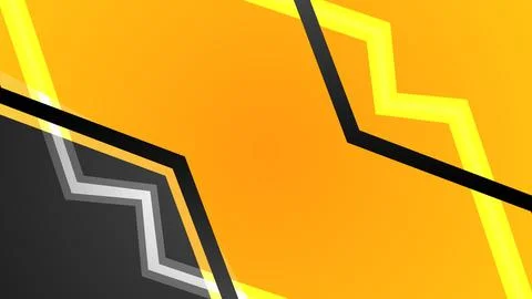 Abstract Yellow and Black Background with Geometric Patterns and Vibrant Shap Stock Illustration