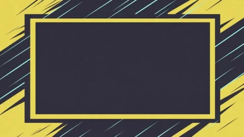 Abstract yellow and black frame border with copy space text overlay, hand d.. Video stock 342046532