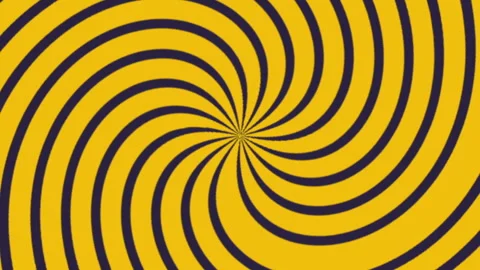 Abstract Yellow and Black Hypnotic Spiral Sunburst Seamless Loop Stock-Footage 335562179