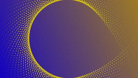 Abstract Yellow and Blue Circular Wave Background Video stock 315080672