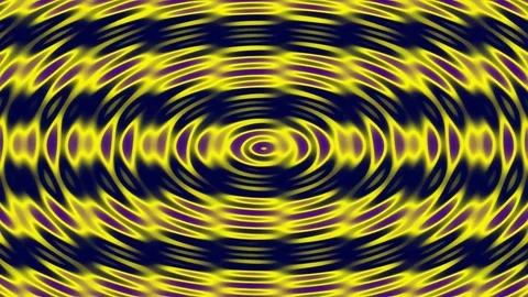 Abstract yellow and blue concentric circle ripple pattern background video lo Stock Footage 337164290