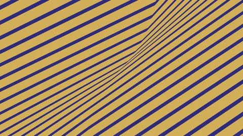 Abstract yellow and blue diagonal striped wavy pattern イラスト素材