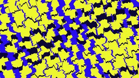 Abstract yellow and blue geometric pattern background 库存插图