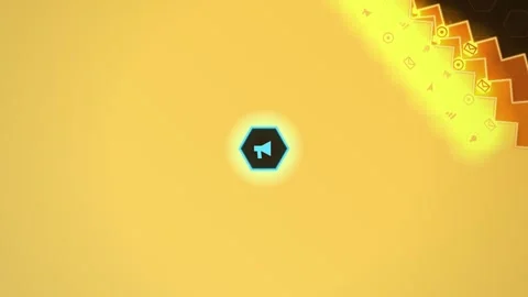 Abstract Yellow and Brown Background with Glowing Icons and Shapes Vidéo 347869583