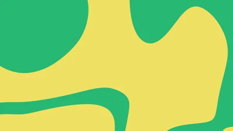 Abstract Yellow and Green Pattern with Organic Shapes and Flowing Lines Stock Footage 313289608
