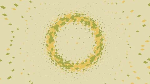 Abstract yellow and green square halftone pattern background Stock Illustration