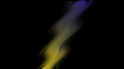 Abstract Yellow and Orange Glowing Waves on Black Background Stock Footage 340124016