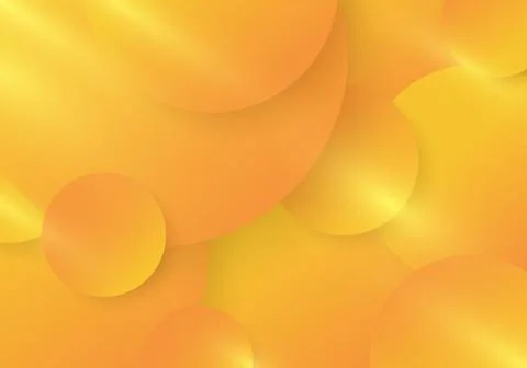 Abstract yellow and orange gradient color circles pattern with lighting effec Stock Illustration
