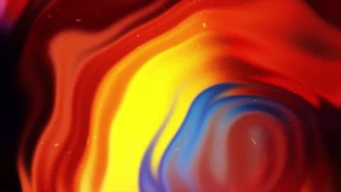 Abstract yellow and orange liquid background, Fluid motion background Stock Footage 246565690