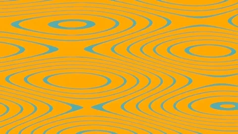 Abstract yellow and orange wavy background pattern seamless looping video Stock Footage 342205061