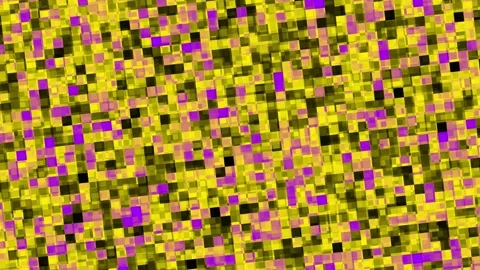 Abstract yellow and pink rectangles or squares on slow camera zoom. Stylized Stock Footage 320551490