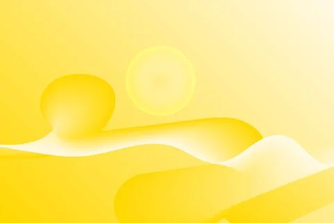 Abstract yellow and white gradient wave background design Stock Illustration